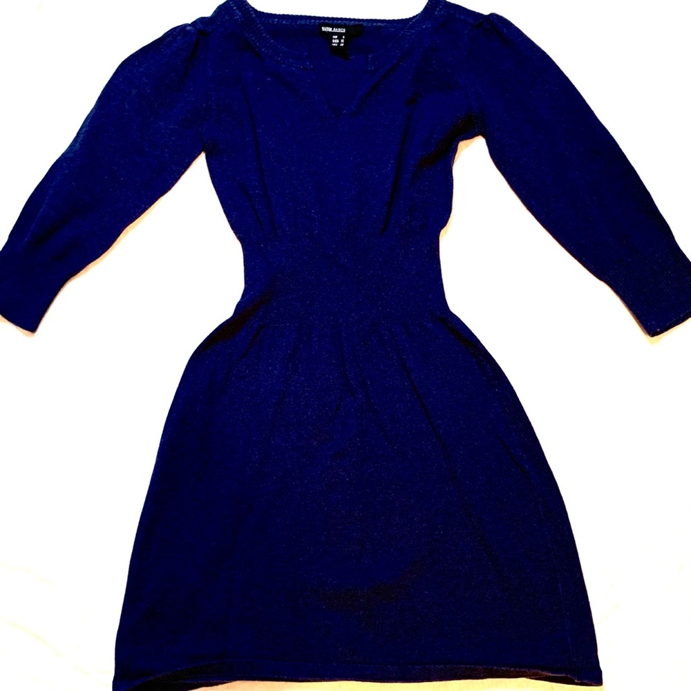 slim dark blue dress